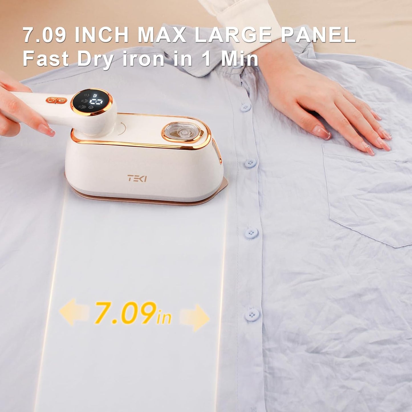 Portable Mini Steam Iron, Powerful Wrinkle Remover