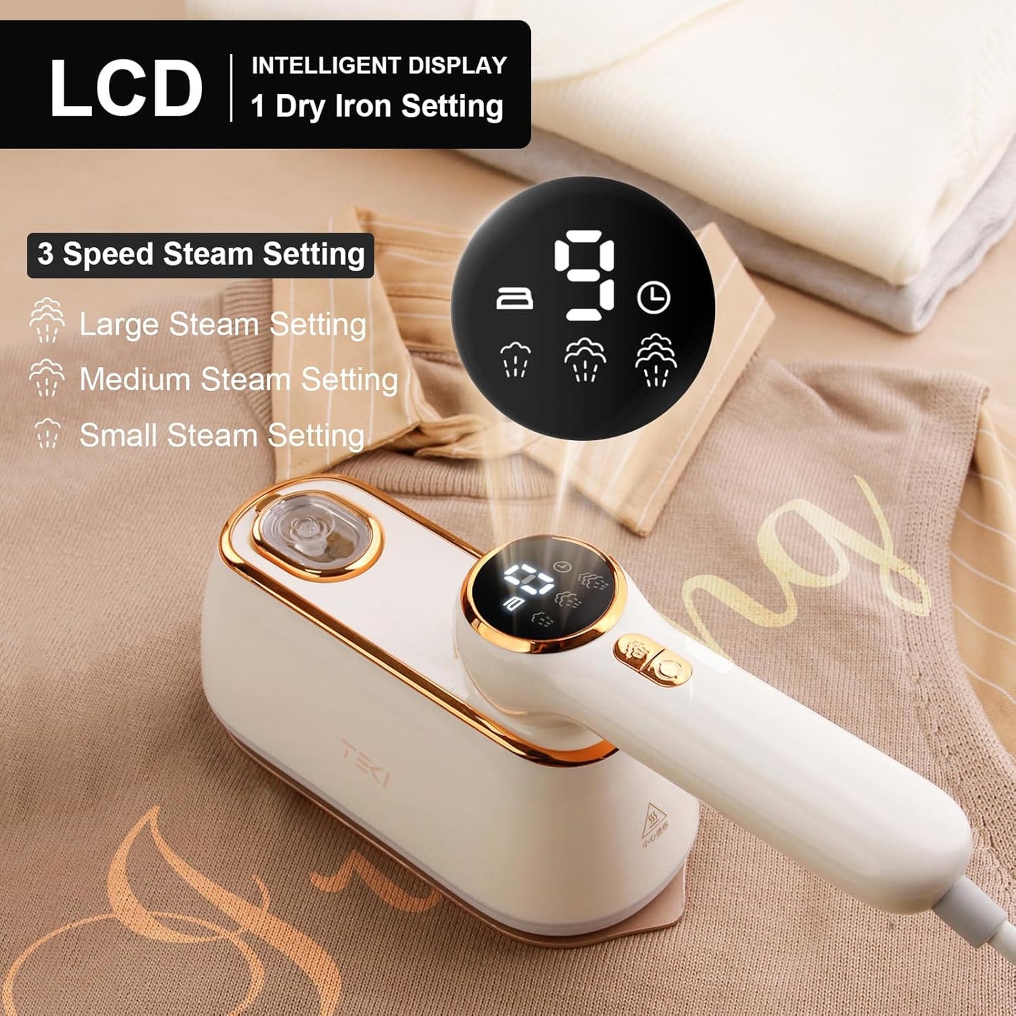 Portable Mini Steam Iron, Powerful Wrinkle Remover