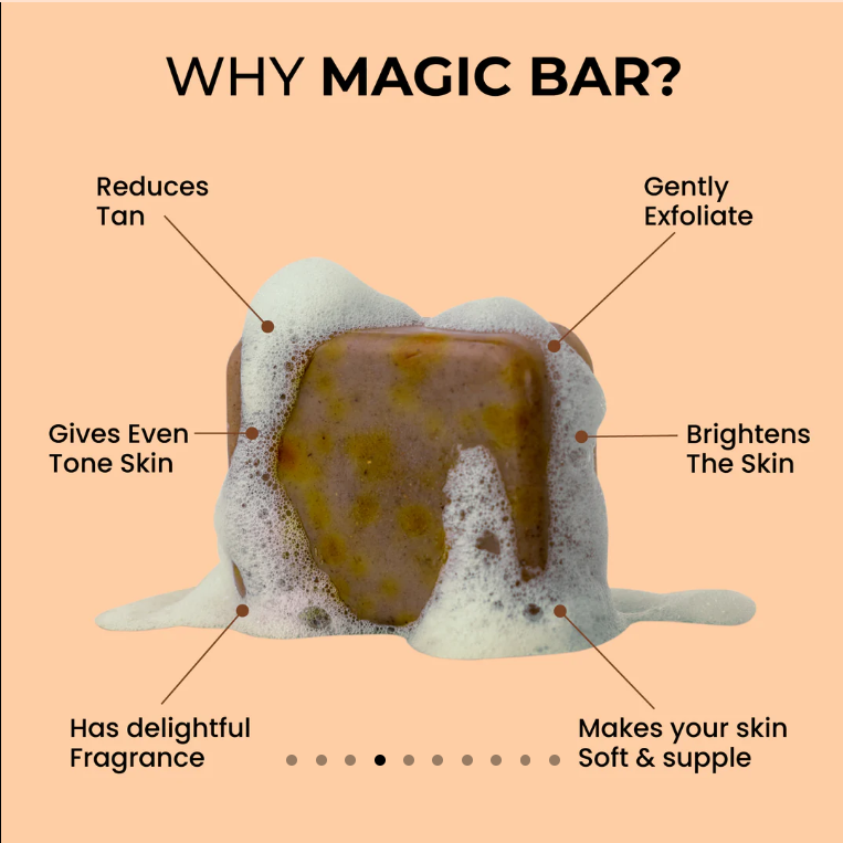 Ghar Soaps Magic Soap (Saffron & Sandalwood) - Buy 2 Get 2 Free (Pack of 4)